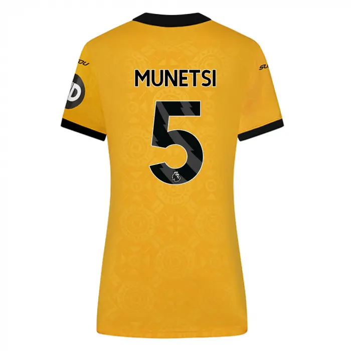Wolverhampton Wanderers Shop | 2025-26 Wolves Home Shirt – Womens MUNETSI 5 Wolverhampton Wanderers Merchandise